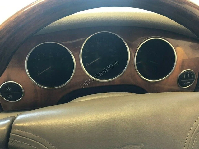 Jaguar XJ8 XJ X308 1997-2002 Quadrante in alluminio lucido circonda gli...