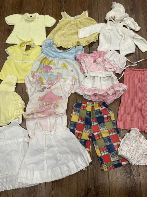 Mixed Lot Vintage Baby/Toddler Dresses, Pinafores, Pants 6M-2T Carters, Penney’s