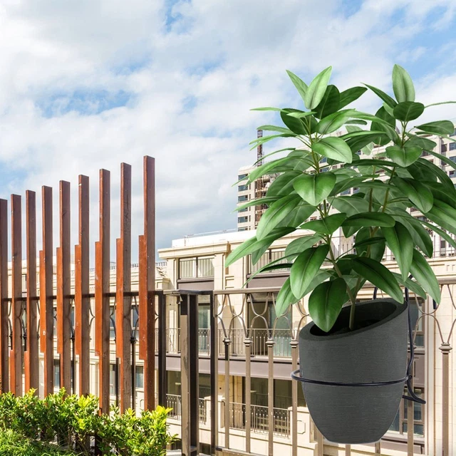 Sill de fenêtre Balcon Pot à fleurs suspendu, Pot de planteur, Garde-corps 9