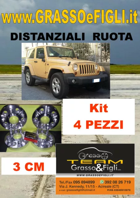 KIT 4 Distanziali Ruota For Jeep WRANGLER JK   2007  AL  2018 30mm Wheel Spacers