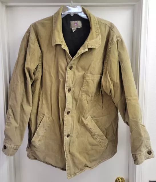 THE TERRITORY AHEAD Jacket Men's XXL Beige Corduroy Jacket Button ...