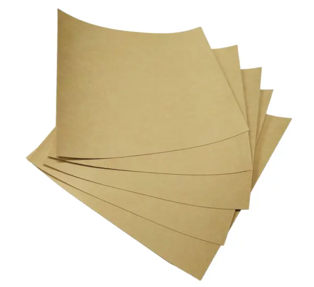 5x Gasket Paper Sheets Oil and Water Resistant 25cm x 25cm 0.8mm Thick