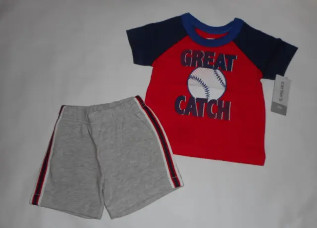 Carters Baby Boy Baseball 2-Piece Shorts Set - Infant Size 3 Months