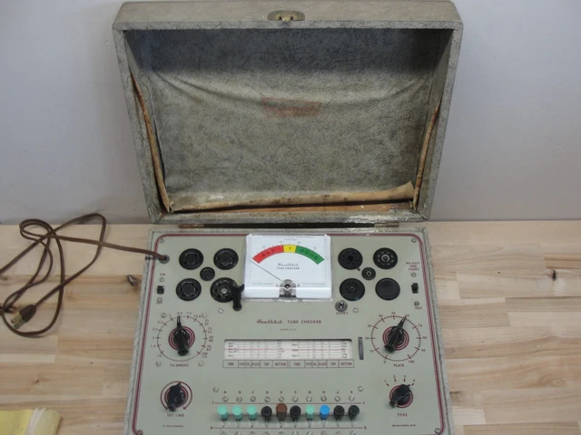 Vintage Heathkit Tube Checker Model Tc-2 W/ Manual ~ Works