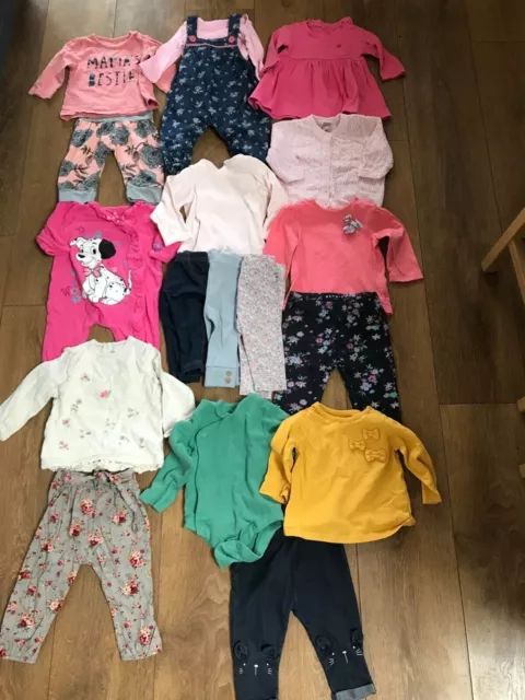 Baby Girls Clothes Bundle, 3-6 Months, tops, leggings, dungarees, dress, etc