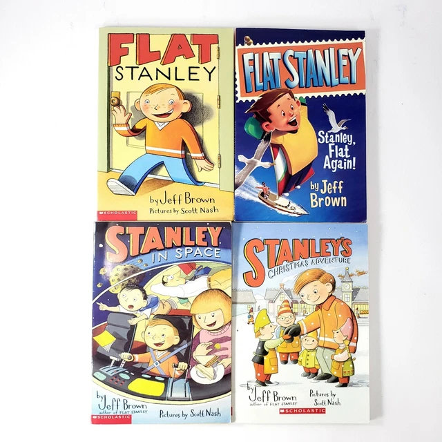 FLAT STANLEY Jeff Brown Lot Of 4 Paperback Christmas Again Space Early Chapter