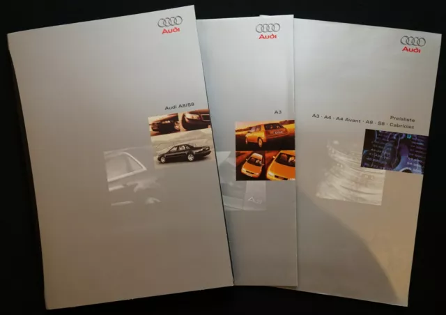 Autoprospekte und Preisliste Audi A3, A8/S8 und A4