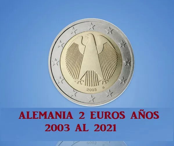 Alemania Desde 2002 Al 2022,  2€,  Simbolo Nacional El Águila.