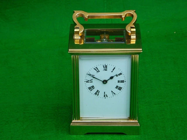 VINTAGE 8-DAY FRENCH Carriage Clock with Key in Very Good Working Order ...