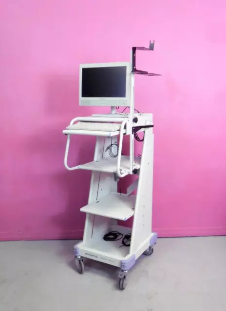 Olympus Compact Trolley TC-C2 Endoscopy Cart Stand Scope Holder W/ 15" Monitor