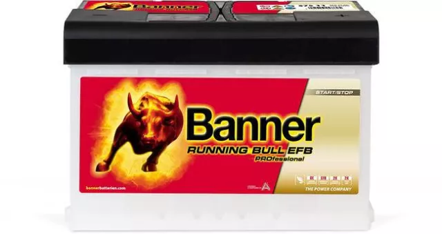 Batterie BANNER 75ah 700A 57511  Running bull EFB - 12V - 575 11 - Start/Stop