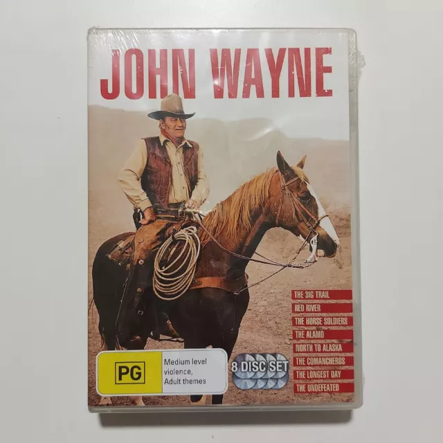 John Wayne 8 Movies Collection DVD NEW R4 | Trail/River/Alamo/Alaska/Undefeated