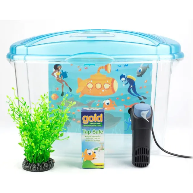 Interpet Nano Aquarium 18L Starter Kit Fish Tank Filter Goldfish Cold Water Pack