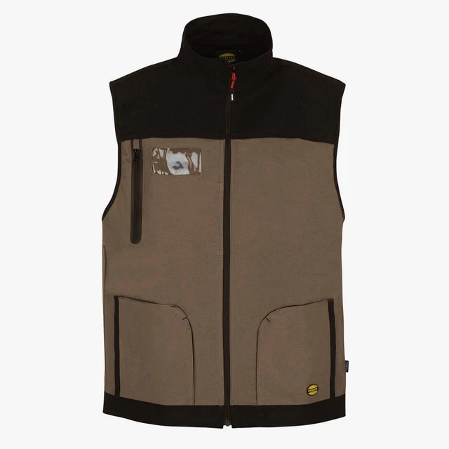 Diadora Gilet Giubbotto da Lavoro Smanicato Multitasche Beige Stretch Iso 13688