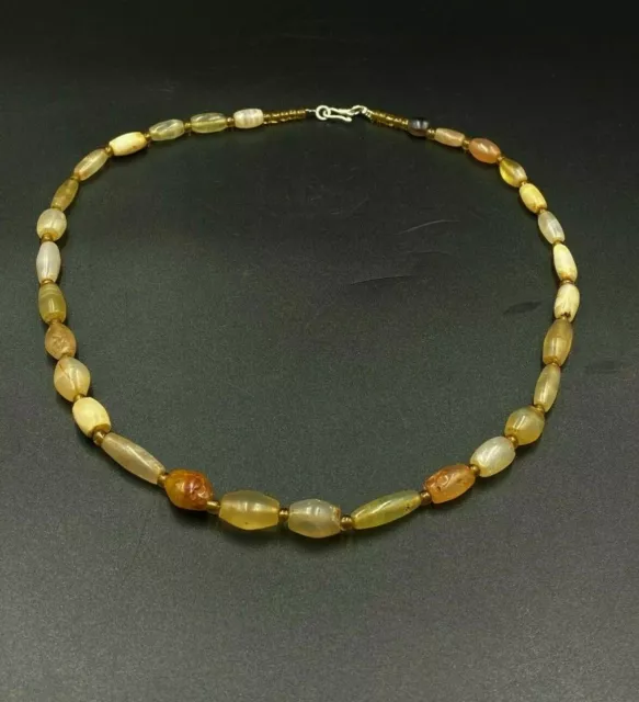 OLD Beads Antique Trade Jewelry Agate Necklace Ancient Antiquities Myanmar 2