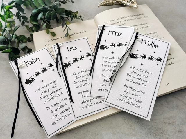 5 Christmas bookmarks,gift for student,stocking filler,xmas eve box,pupil gift.