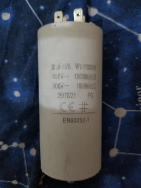 Condensatore Motore Elettrico 10 16 20 25 30 40 50 Uf Mf Farad Con Faston 450V - Foto 2