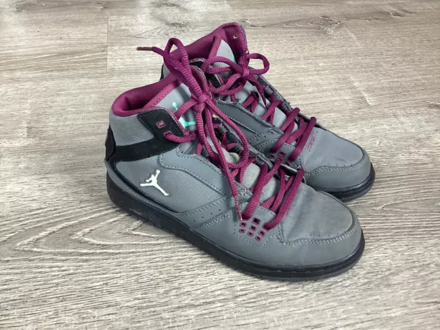 NIKE SIZE 5Y Junior Jordan Flight 1 Dark Gray White Black 374452