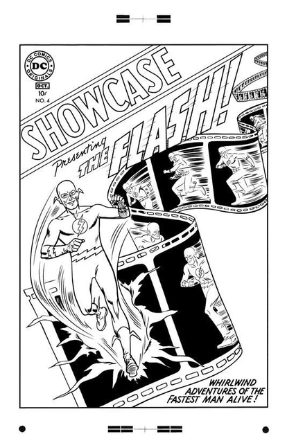 Carmine Infantino Showcase #4 The Flash Rare Large Production Art Cover
