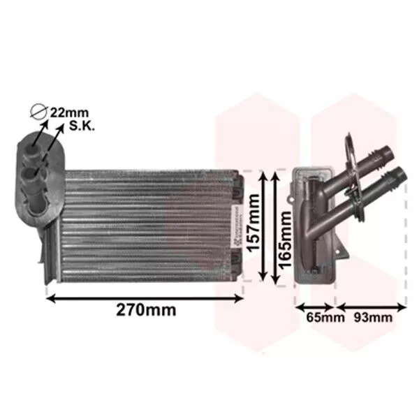 VAN WEZEL Wärmetauscher Innenraumheizung 58006173 AUDI SEAT SKODA VW