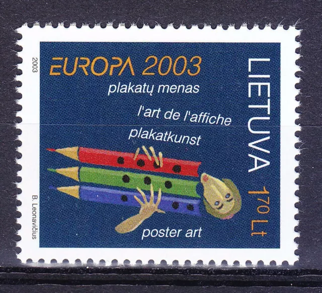 Lithuania 2003 Sc 743 Mi 816 MNH Europa CEPT Poster Art. Pencil **