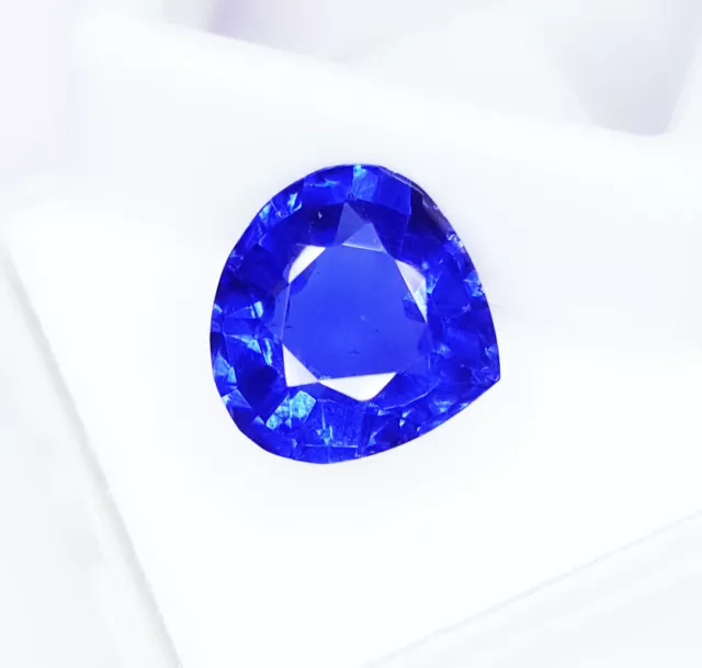 Suelto Piedra Preciosa 10.13CT Natural Zafiro Azul Certificado Ceilán AAA+ Gema