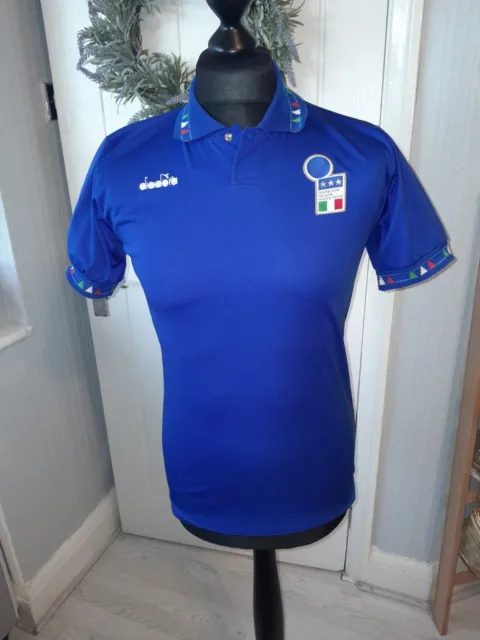 Italy 1992/93 National Team Home Football Shirt Size Small Excellent Condition