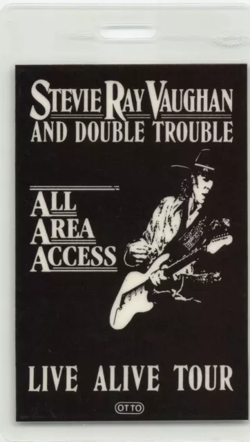 STEVIE RAY VAUGHAN Vintage Live Alive Tour All Access Laminate Backstage Pass