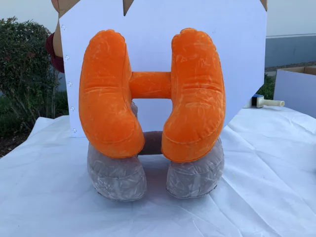 Travel Pillow for Airplanes Inflatable,inflatable pillows,15"x12.2"x8.3",Orange