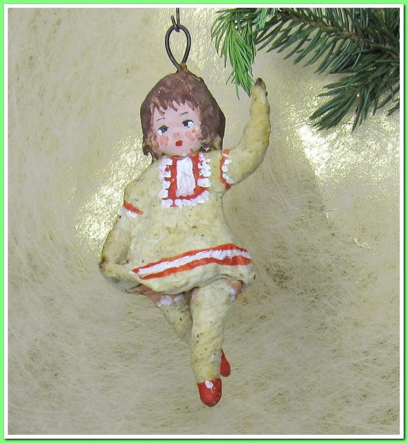 Décoration de Noël sapin antique vintage en coton filé