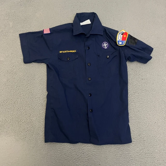 Boy Scouts of America Shirt Youth Size L Blue Uniform *READ