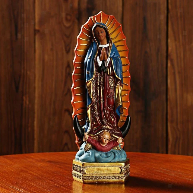 OUR LADY OF Guadalupe Virgin Mary Statue Sculpture Religious Figurine