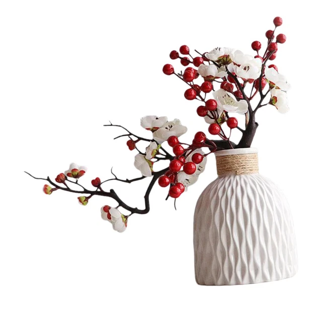 Branche De Fleur De Prunier Artificielle Pour Décoration De Fête De Mariage, Simulation De Décoration De Table, Accessoires De Plantes, Ornement De
