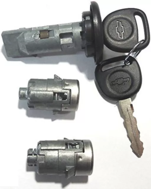 New Chevrolet GM OEM Ignition/Doors Lock Key Cylinder Set With Keys To Match