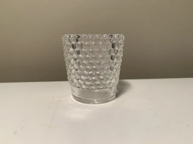 Vintage Clear Hobnail Tea Light Glass Votive Candle Holder