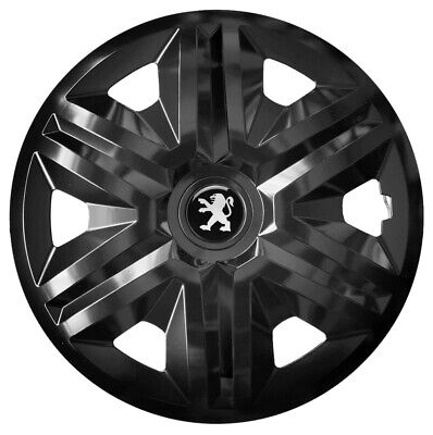 4x15" Wheel trims Wheel covers fit Peugeot 208 black