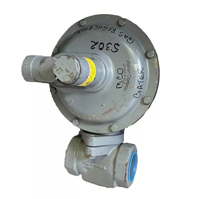 New Fisher Controls S302 Gas Regulator W/ Internal Relief Valve