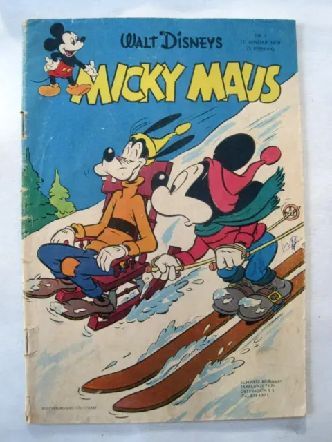 "Micky Maus" -seltenes EHAPA-Heft Nr. 1 vom 11. 01. 1958 -Preisangebote erbeten