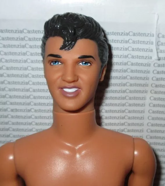 N Nude Ken Elvis Presley Raven Blue Eyes Articulated Mattel Doll