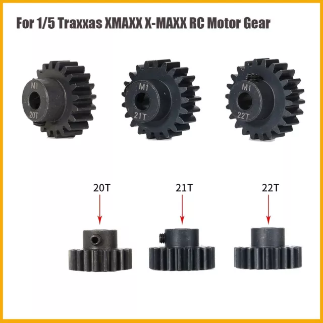 M1 Pinion Gears Set 20T 21T 22T For 1/5 Traxxas XMAXX X-MAXX RC Motor Gear