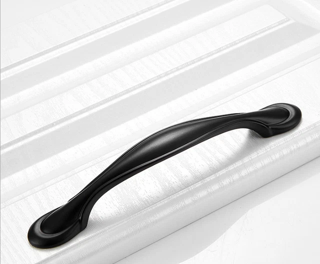 Zinc Alloy Black Cabinet Handles American style Kitchen Cupboard Door Pulls