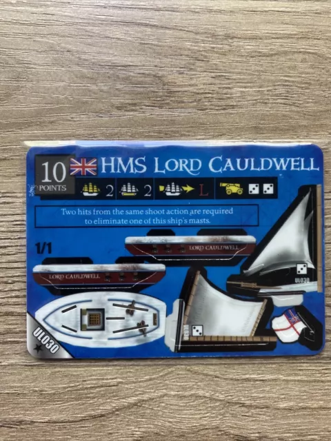 Wizkids Pirates CSG Revolution HMS Lord Cauldwell UL030 Unpunched