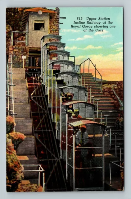 Royal Gorge CO-Colorado, Upper Station Incline Railway Vintage Souvenir Postcard