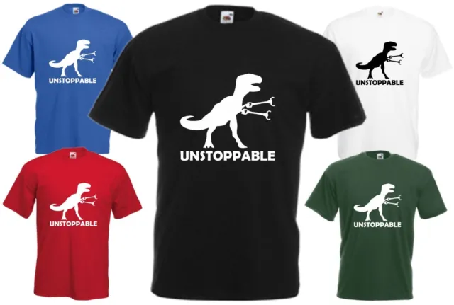 Unstoppable T Shirt Funny Tee Cool T-Rex Invincible Dinosaur Birthday Xmas Gift