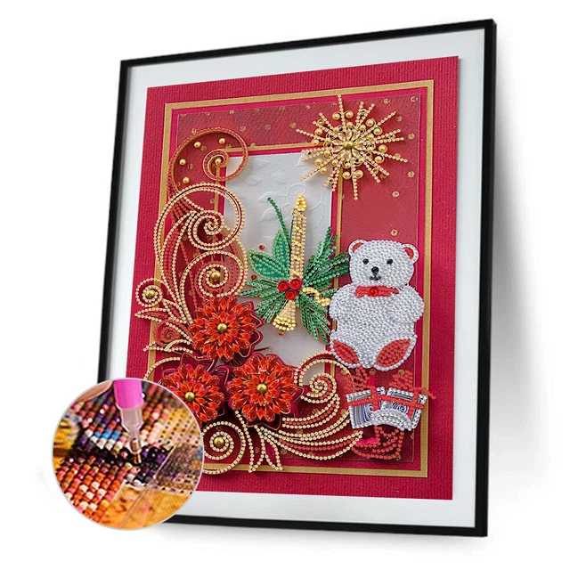 SoeHong 5D DIY Teilweise spezielle Form Bohrer Diamant Zeichnung Kit Blume Stras