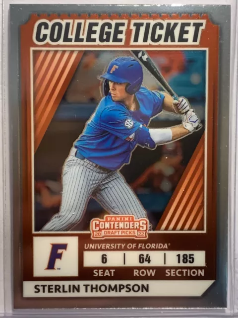 Sterlin Thompson 2022 Panini Elite Extra Edition Chrome Contenders Draft (i44)