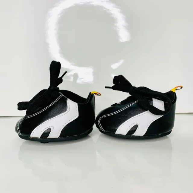 Build A Bear BABW Black And White Runners Sneakers With A Shoe Laces