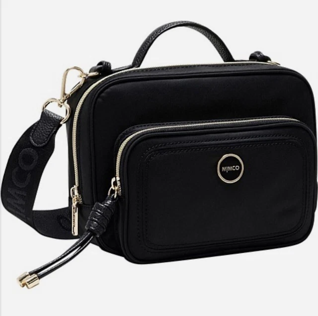 Mimco Black And Gold Crossbody Bag Mimco Drift Crossbody Bag In Black Light  Gold MYER