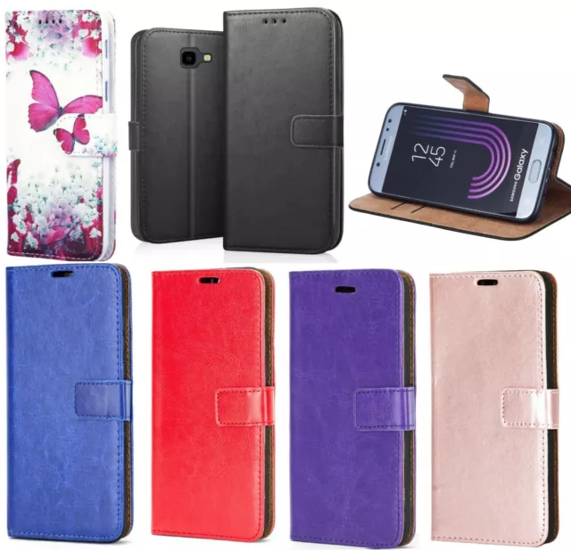 For Samsung J4 J6 J4+ J6+ Phone Case Leather Flip Shockproof Wallet Book Cover