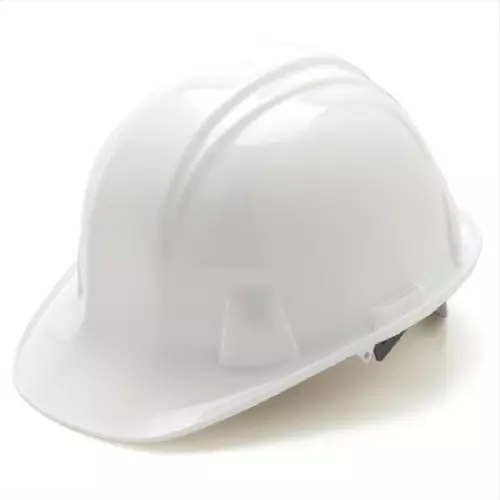 Pyramex SL Series HP14110 4-Point Ratchet Hard Hat Non-Vented White Cap Style